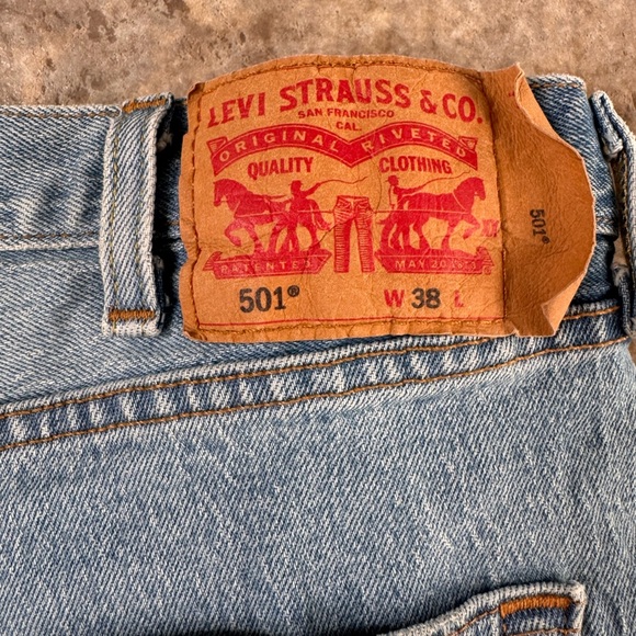 Levi’s 501 Men Buttonfly Denim Short size 38 - Picture 5 of 10